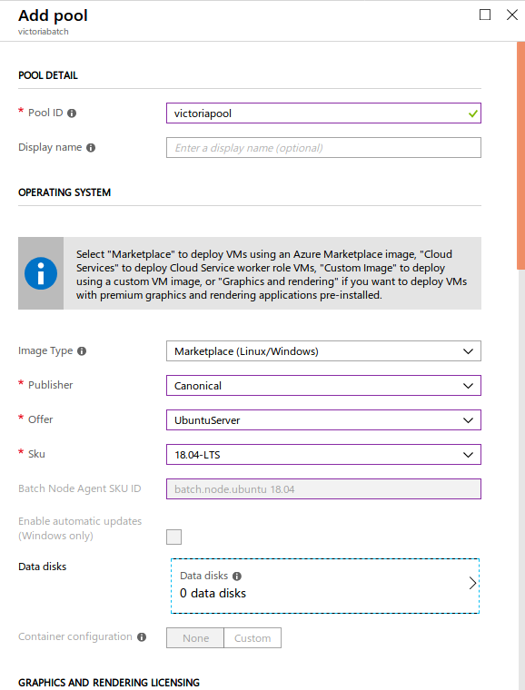 Batch Account Add Pool