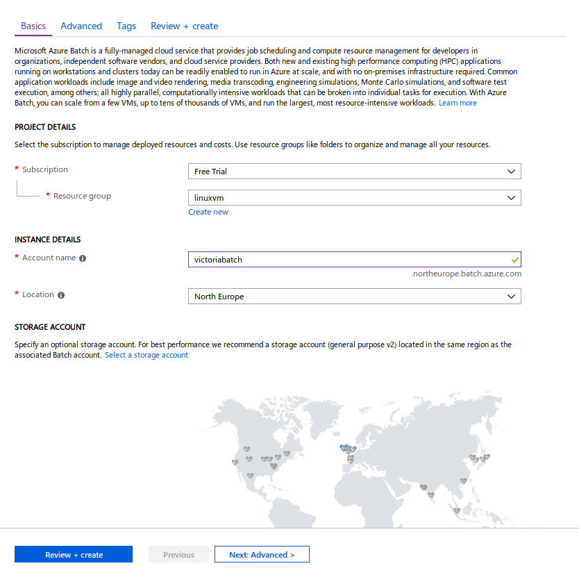 Batch Account Basics