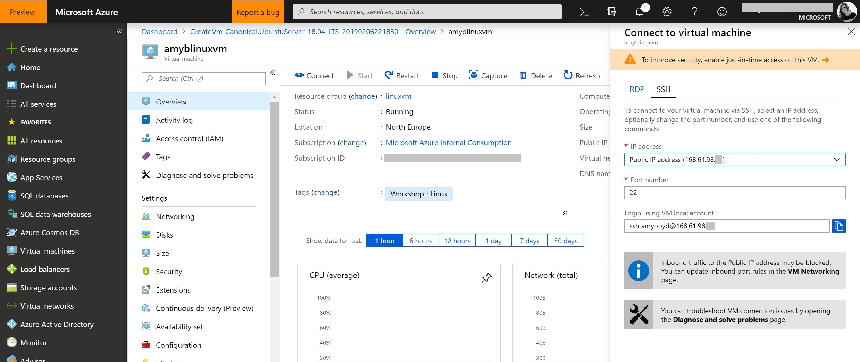 Connect to VM